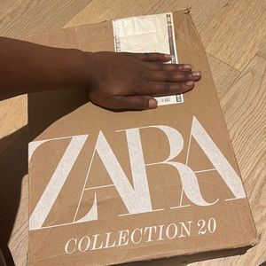 white & pink Zara Kids snow boot